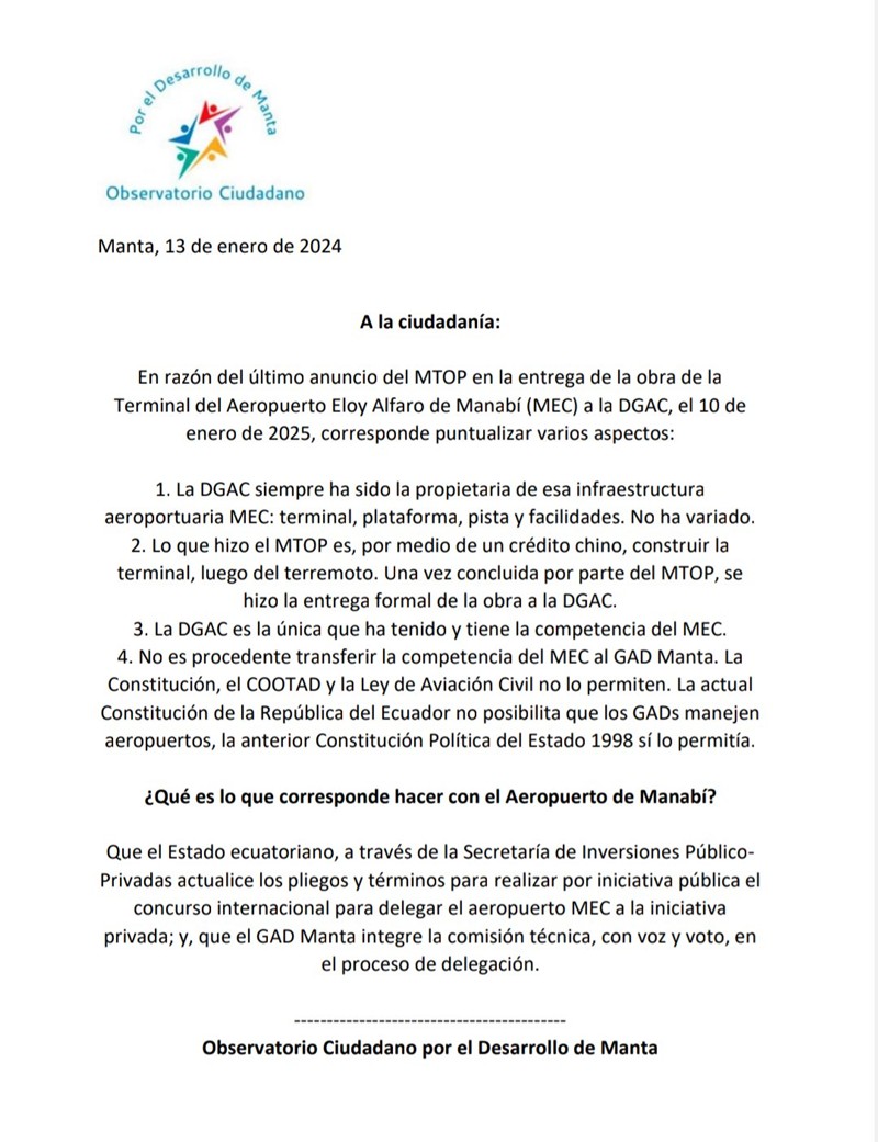 carta aeropuerto